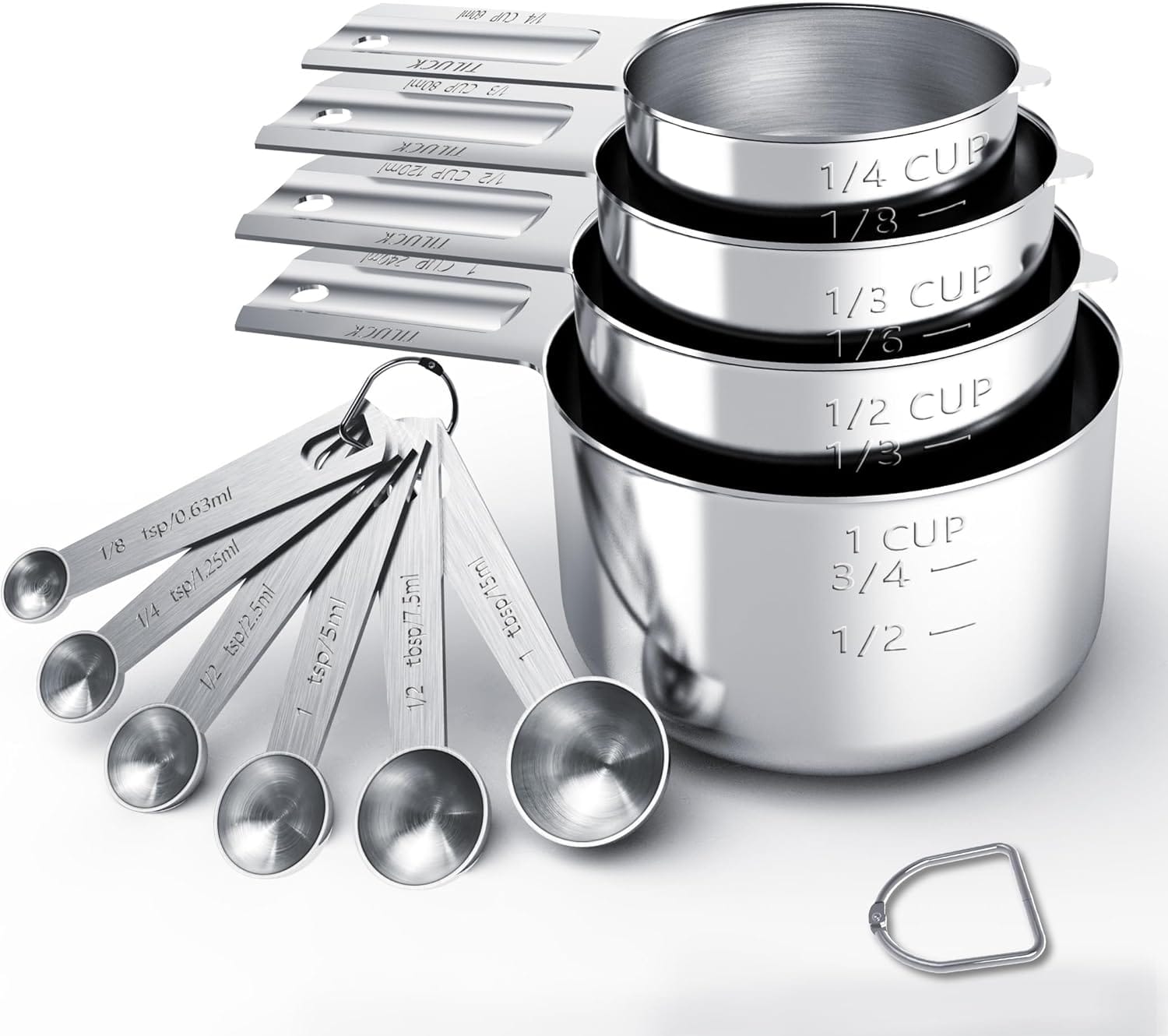 10-Piece Stainless Steel Measuring Spoons Set