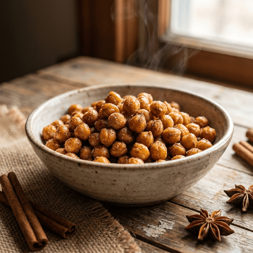 Roasted Cinnamon Chickpeas